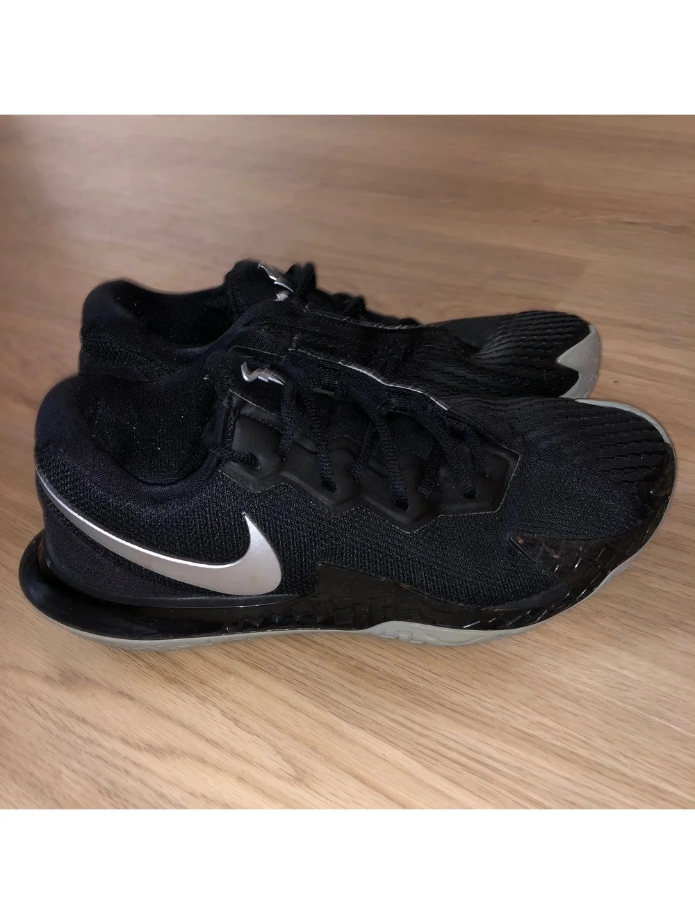 NIKE RAFA VAPOR CAGE 4 METALLIC BLACK TENNIS SHOES RAFAEL NADAL MENS SIZE 10